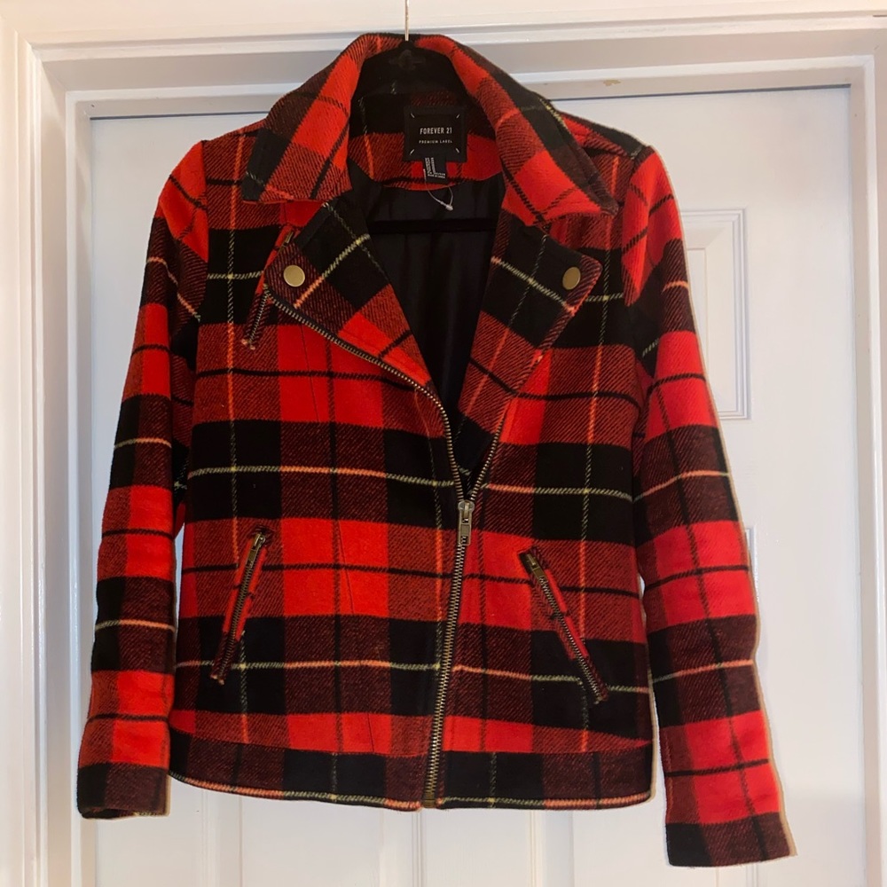 Royal Stewart (plaid) Biker Coat